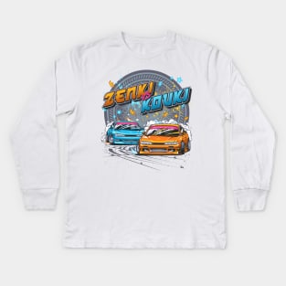 Nissan s14 Zenki vs Kouki Kids Long Sleeve T-Shirt